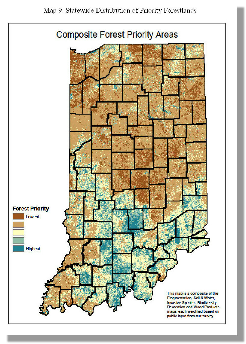 Statewide Distribution of Priority Forestlands